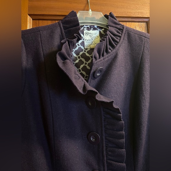 Women's Ruffled Coat - Picture 3 of 5